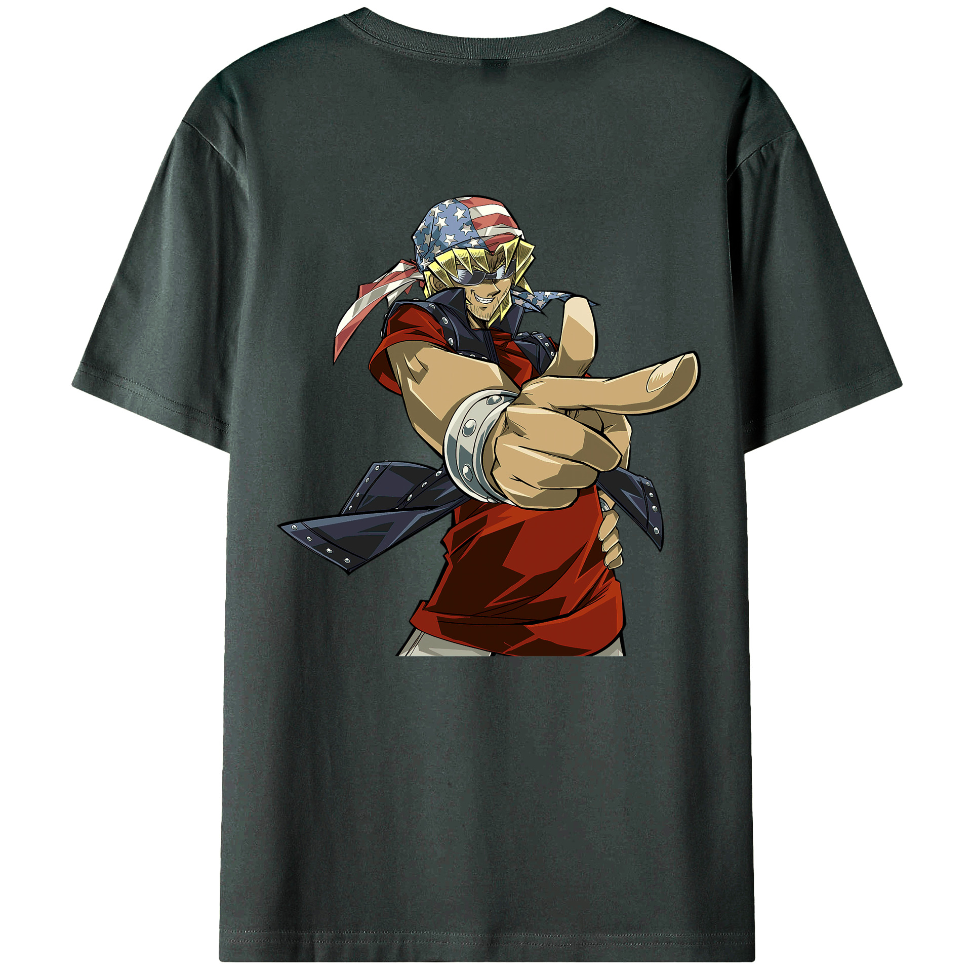 （画像用） 遊☆戯☆王 Yu-Gi-Oh! 綿100％ メンズ半袖Tシャツ（バックプリント） 通気性